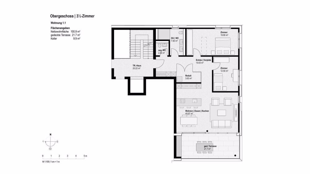 Schöne 3½-Zimmer Wohnung mit gedeckter Terrasse - Bild 8