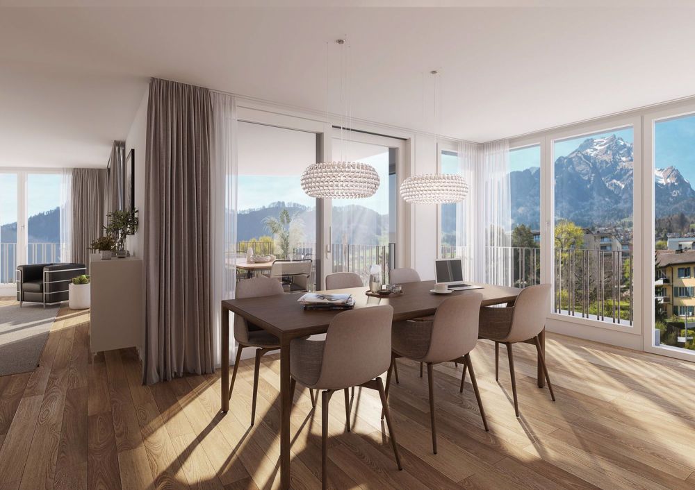 ?? Moderne Gartenwohnung mit 300 m² Privatgarten in Hergiswil – Neubauprojekt mit Seeblick-Nähe - Bild 2