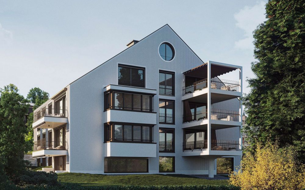 Wohnen im Moment vollkommener Balance - Aussenansicht