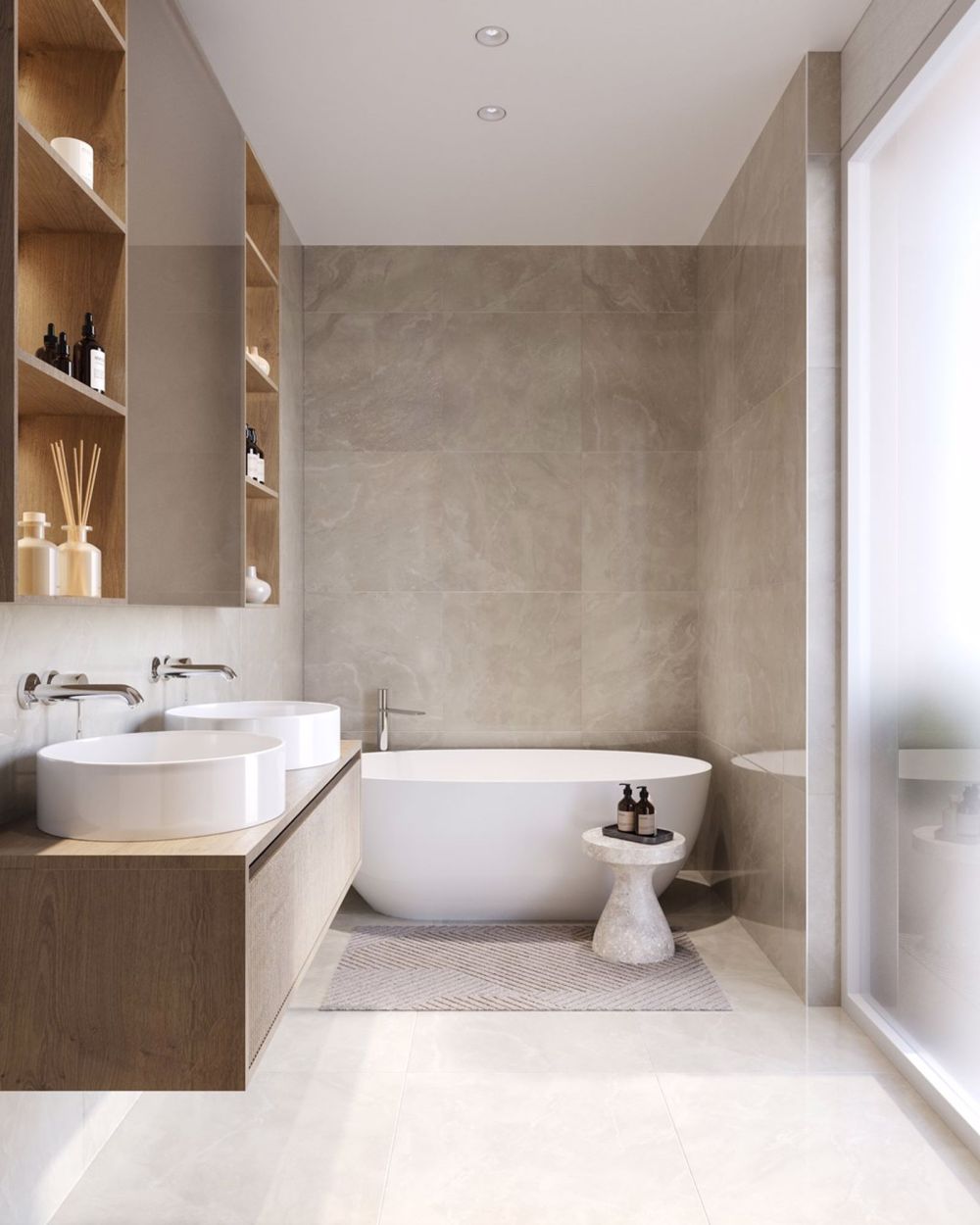 Appartement 5 pièces en rez-de-jardin et rez inférieur - Salle de bains