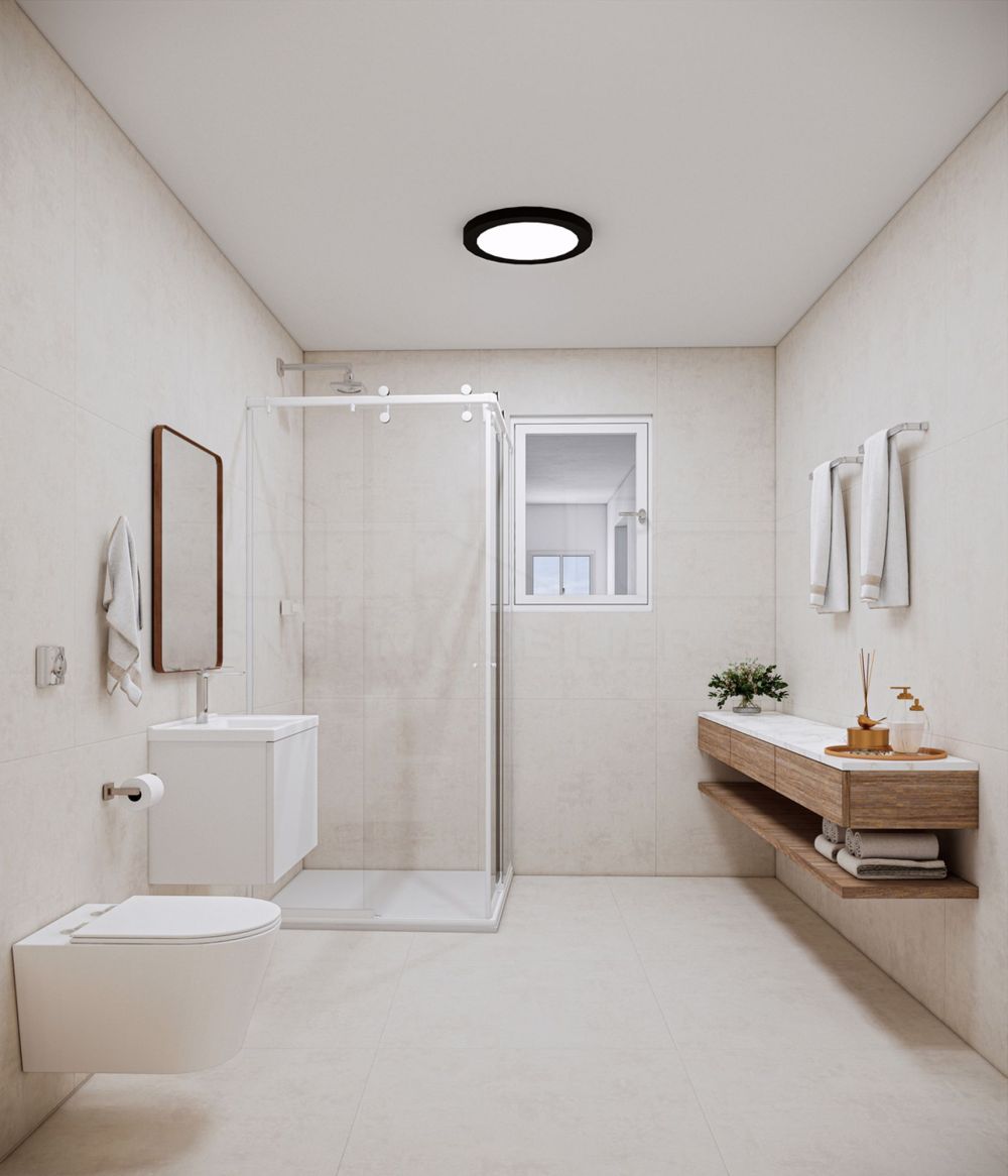 Appartement de 4.5 pièces au sommet de l'immeuble ! - WC/douche - Image non contractuelle