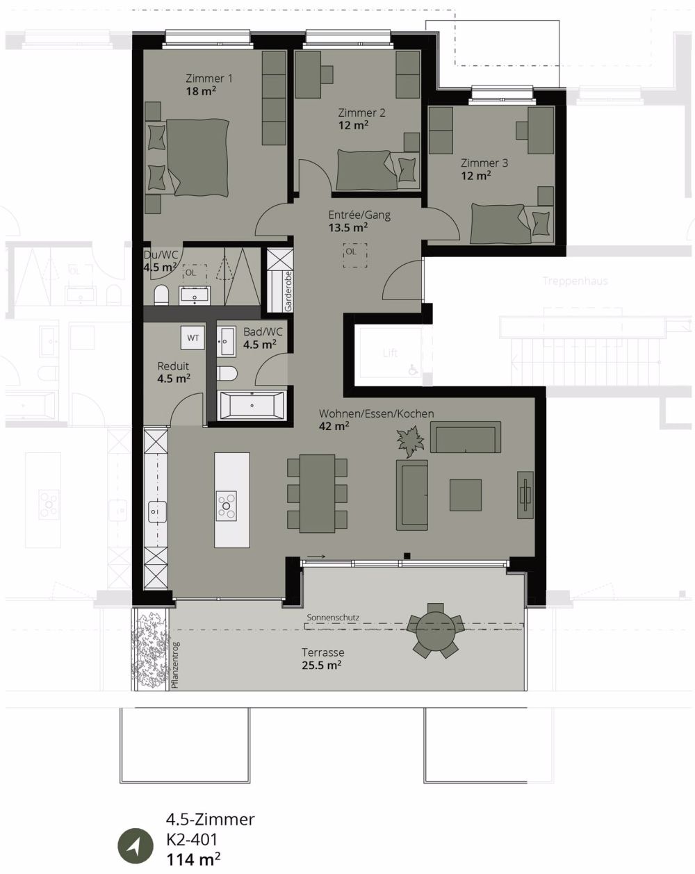 Sonnige Attikawohnung mit traumhafter Aussicht - Bild 7