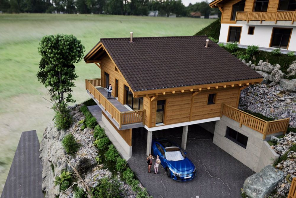 Luxus-Chalet in Crésuz mit Panoramablick - Bild 11