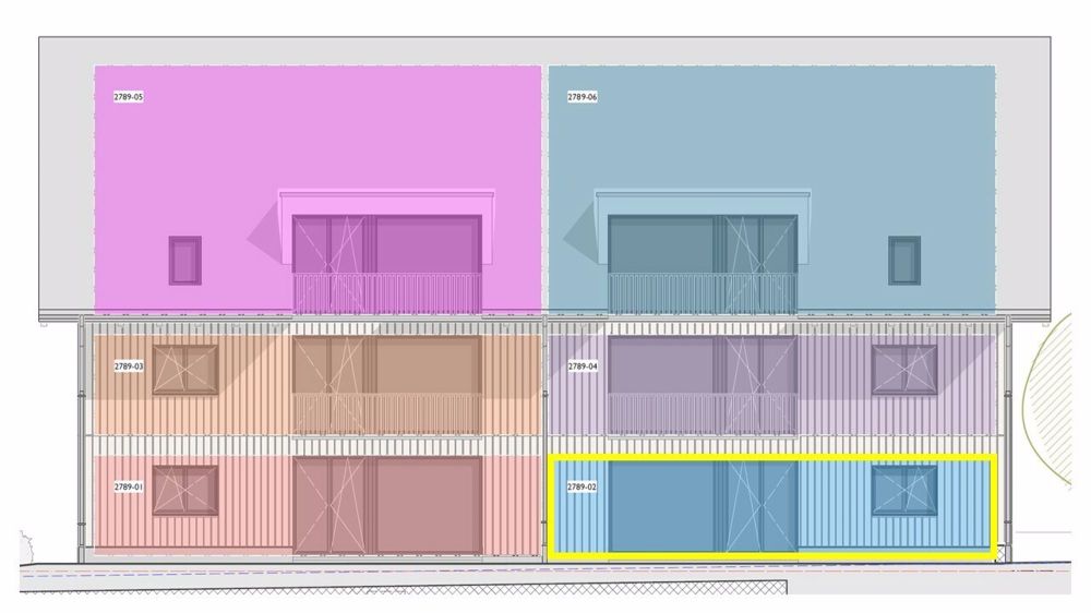 Wohnpark Ochsen - Wohlfühlen im Oberdorf (6 Einheiten) - Wohnung Nr. 2 gelb markiert