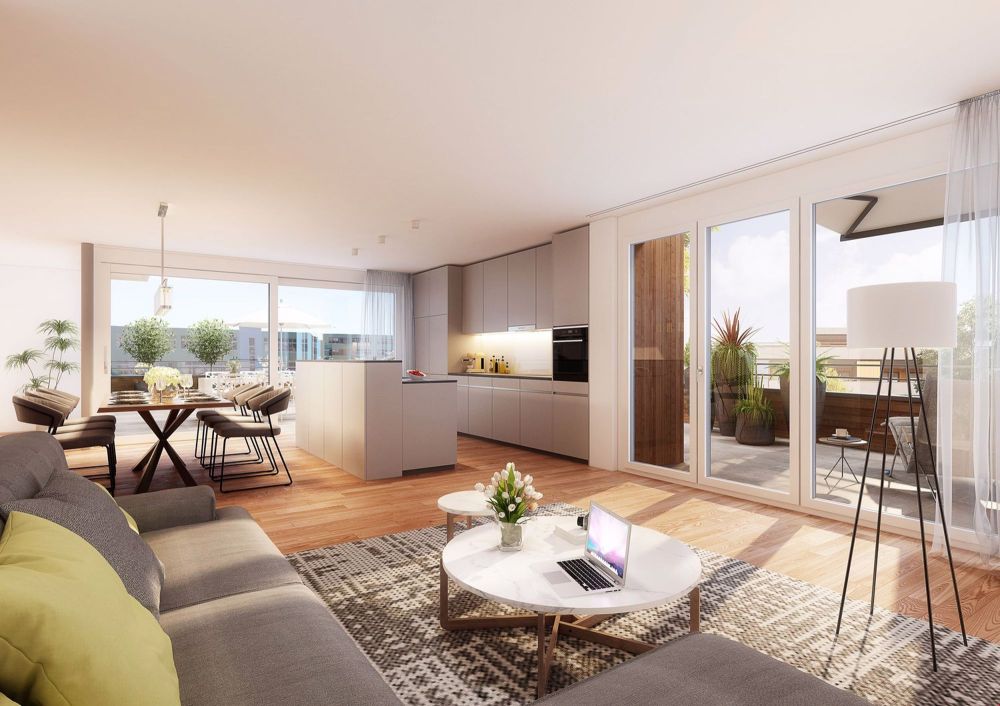 3.5-Zimmer-Gartenwohnung mit Blick auf Park und Bächlein - Bild 5