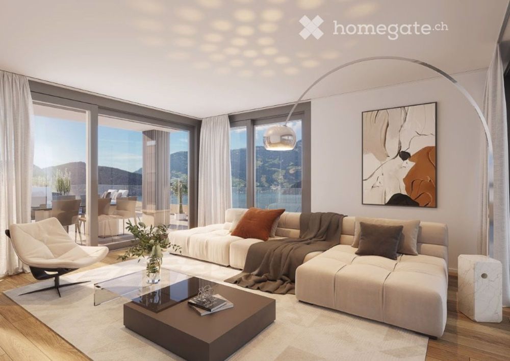Exklusive Duplex-Wohnung mit 600m2 Gartenanlage und atemberaubendem Seeblick in Beckenried - Bild 3