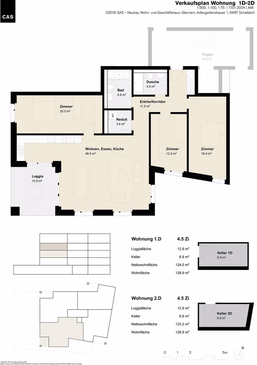 Charmantes Wohnen im Haus Sternen im Zentrum von Schattdorf – 1.D / 2.D / 3.D - Bild 4