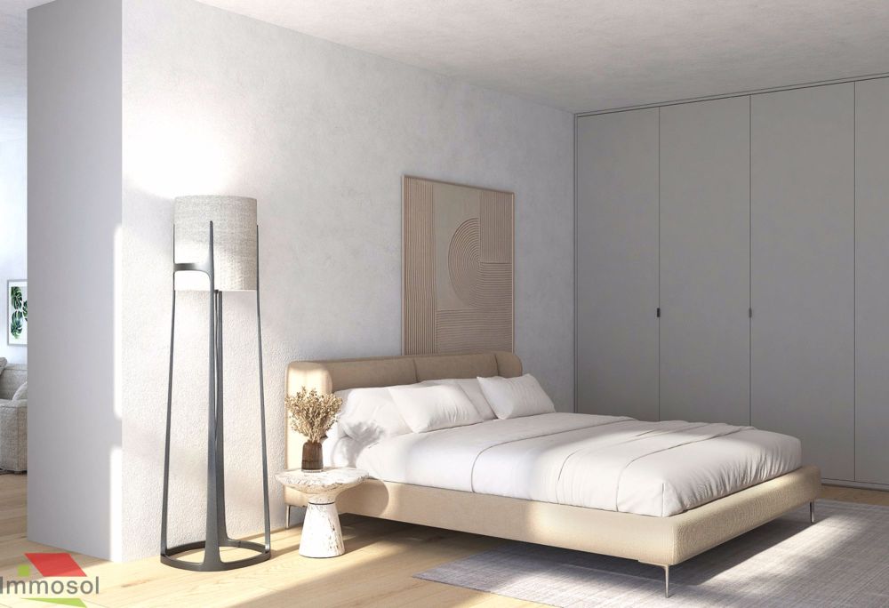 Daillens - Appartement Neuf avec Jardin et Parking au Sous-sol - Immosol | Daillens | Perspective Chambre