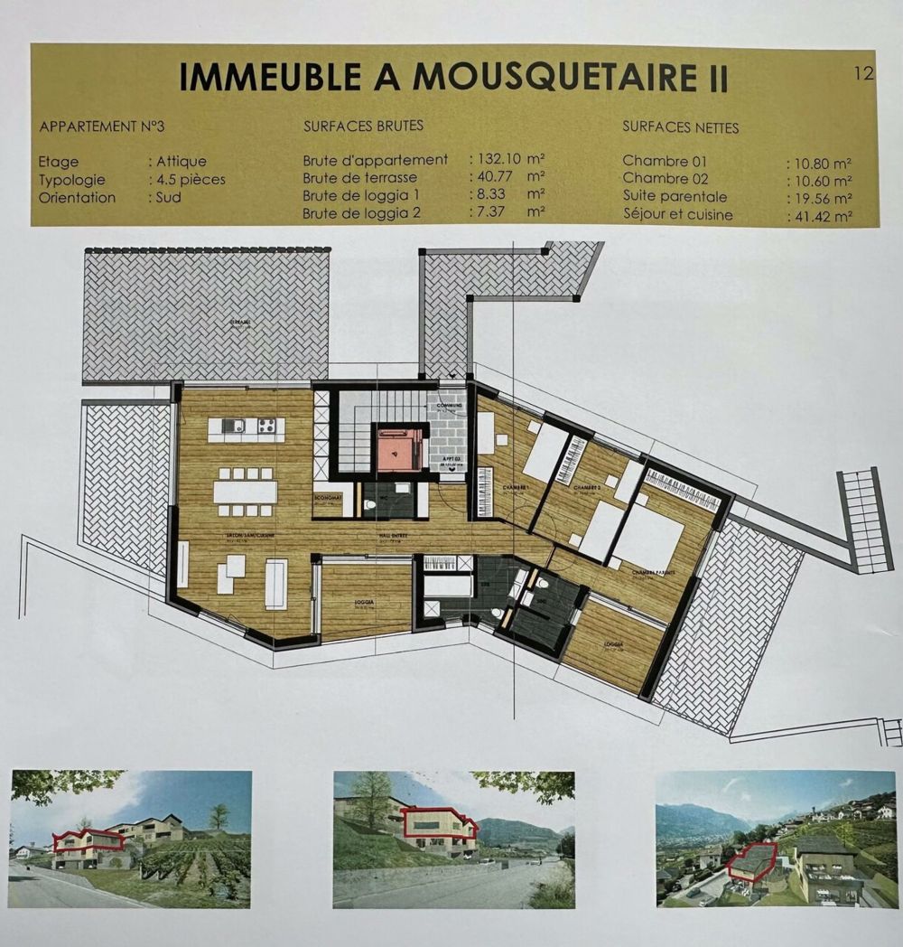 Attique ... en fin de construction - Plan - Mousquetaire 2A - (Attique)