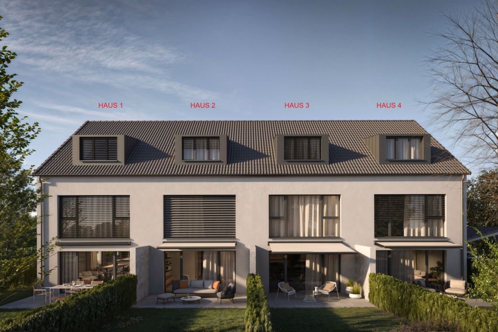 Neubauprojekt Bündtenstrasse mit vier 5.5-Zimmer-Reihenhäuser (Haus 4) - Visualisierung
