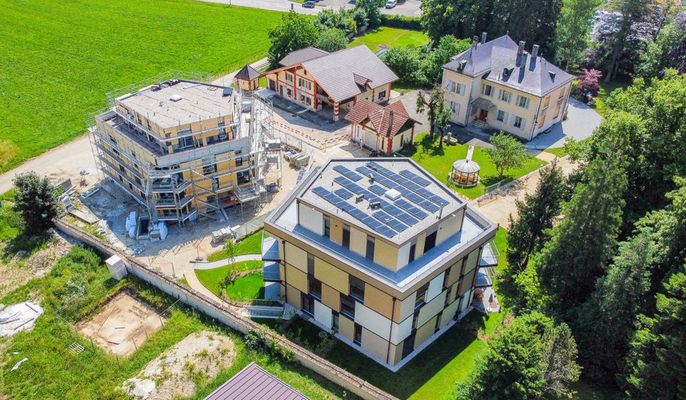 Neue 3.5-Zimmer-Wohnung, Terrasse und Garten in Campagne Pernod, Lot B3 - Vue aérienne