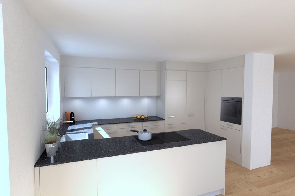 Neubau-Einfamilienhaus in ruhigem Quartier in Eggiwil - Visualisierung Küche