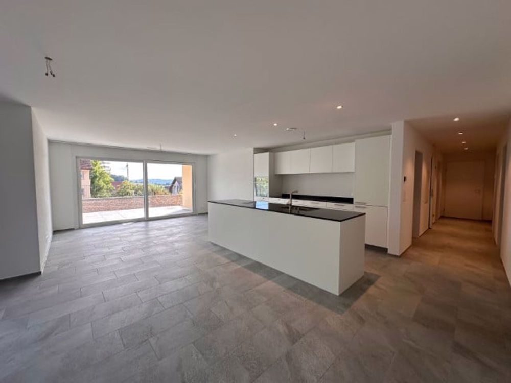 Einmalig schön ausgebaute 4.5-Zimmer-Gartenwohnung mit grossen Fenstern - Küche