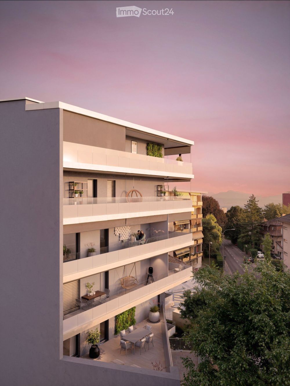 Neue Minergie-Wohnung mit 3,5 Zimmern und 93 m2, mit Blick auf den See und Balkon in Prilly - Bild 3