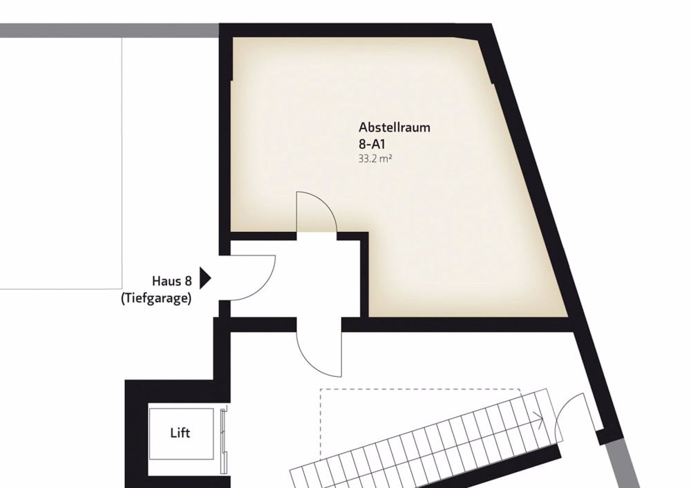 Traumhafte 3.5-Zi.-Attika-Wohnung mit 56 m² grosser Terrasse - Grundriss