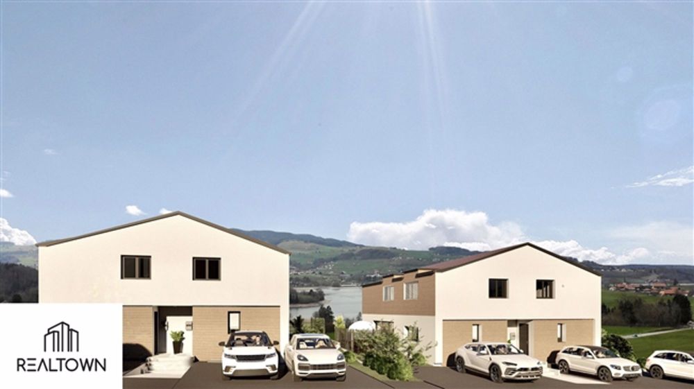 4 Doppelhaushälften in Corbières mit Blick auf den Greyerzersee - Bild 4