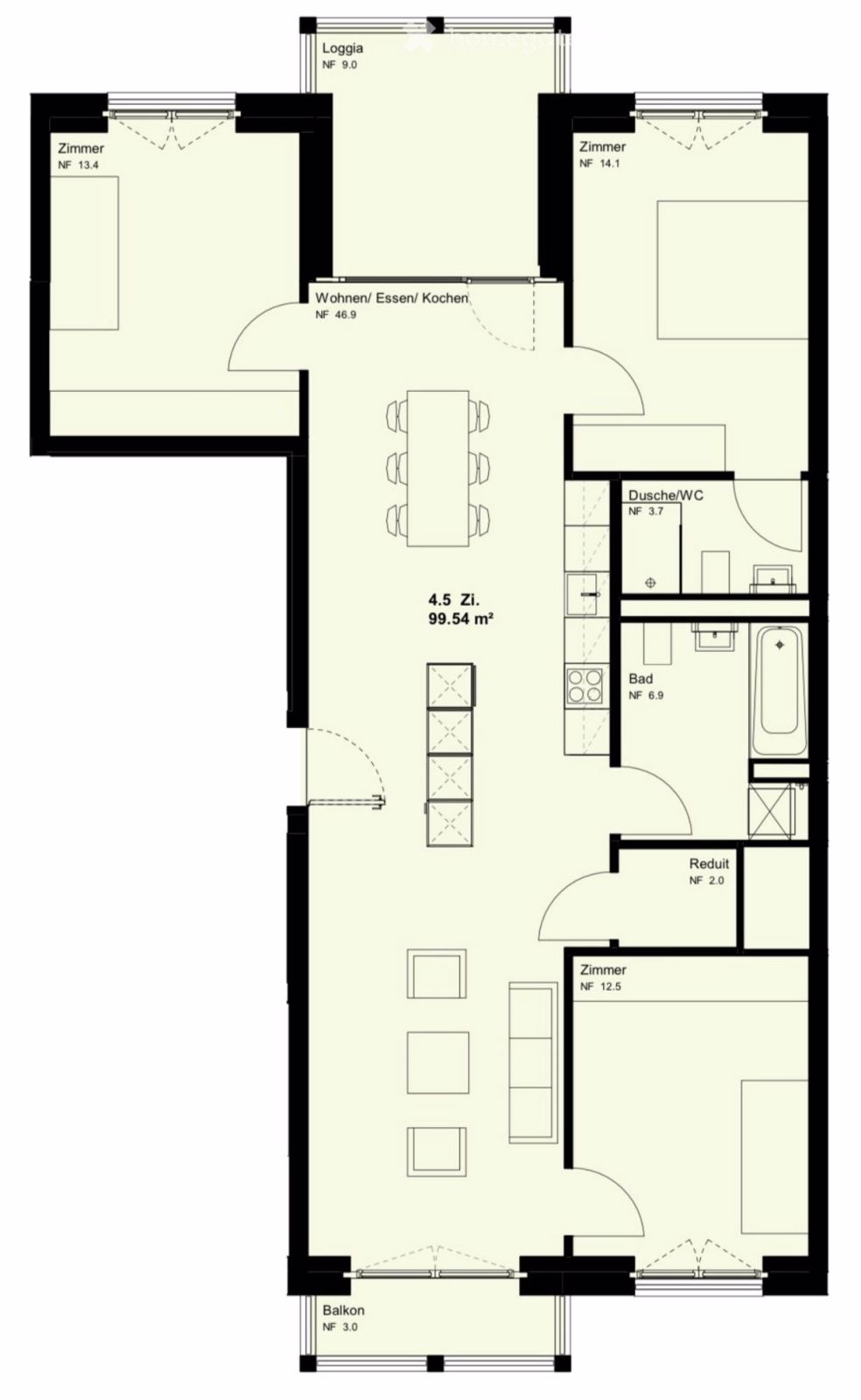 Moderne 1.5-Zimmer-Wohnung in Kriens - Neubau mit Minergie-Zertifizierung - Bild 11