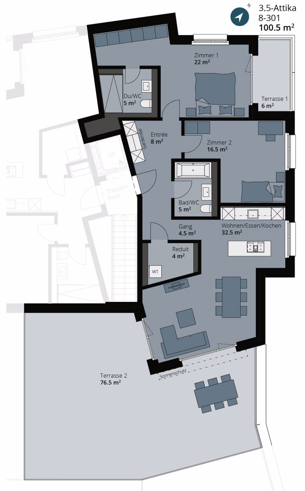 topmoderne Eigentumswohnung in der neuen Überbauung mattenpark.ch - Bild 6
