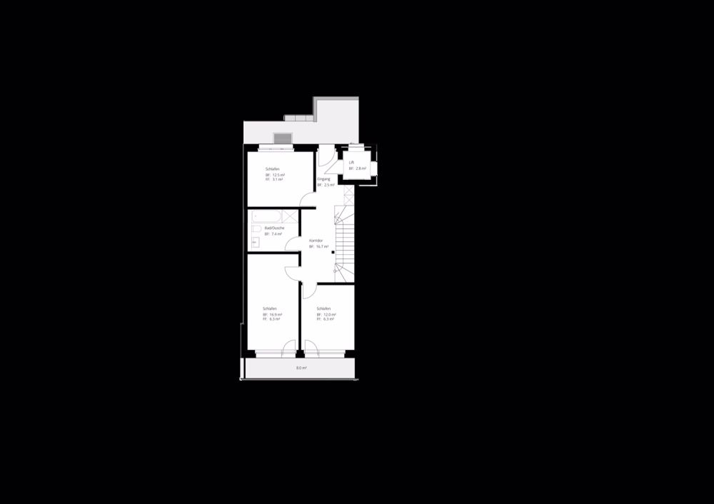 5.5 Zimmer-Duplex-Attikawohnung mit Alpenterrasse in Riedholz (Ortsteil Niederwil) - Bild 9