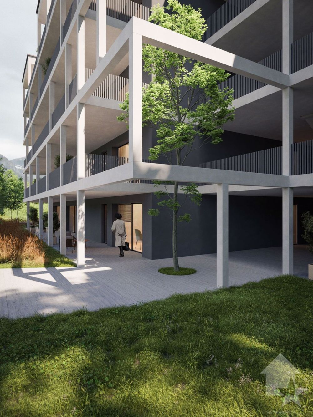 Appartement 3,5 pièces de 103 m2 avec terrasse et pelouse - Bild 2