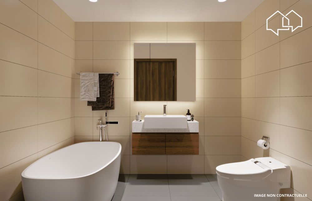 Wohnung mit 4.5 Zimmern im Erdgeschoss (Gebäude 1 - Einheit 1) - Salle de bain
