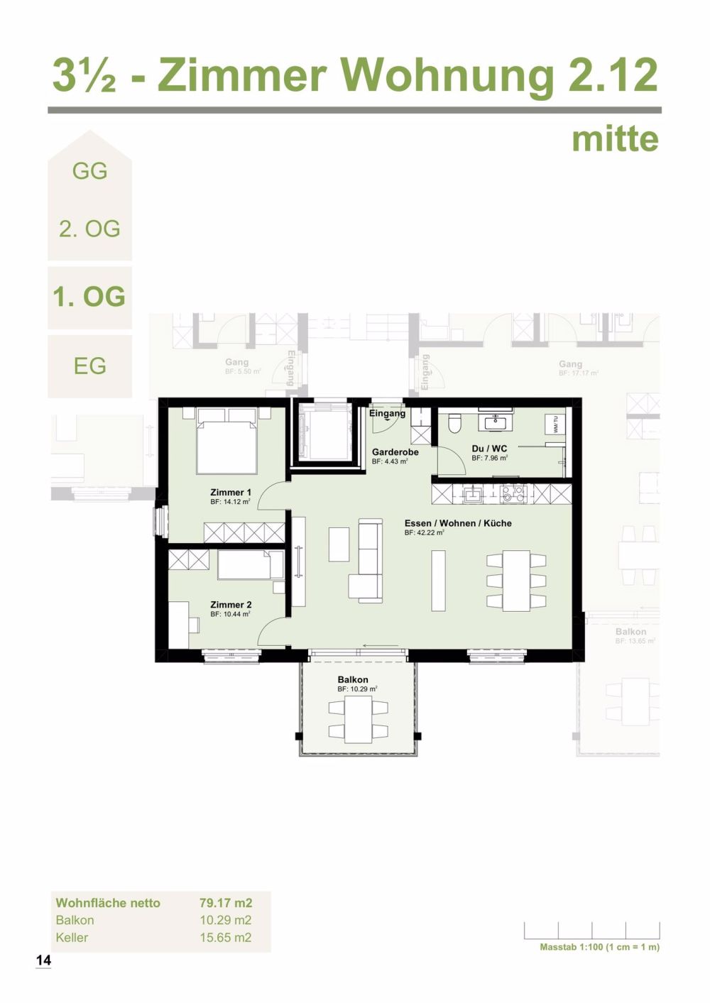 Attraktive Neubau-Renditeliegenschaft in Bleienbach – 2 Mehrfamilienhäuser mit je 8 Wohnungen - Bild 9