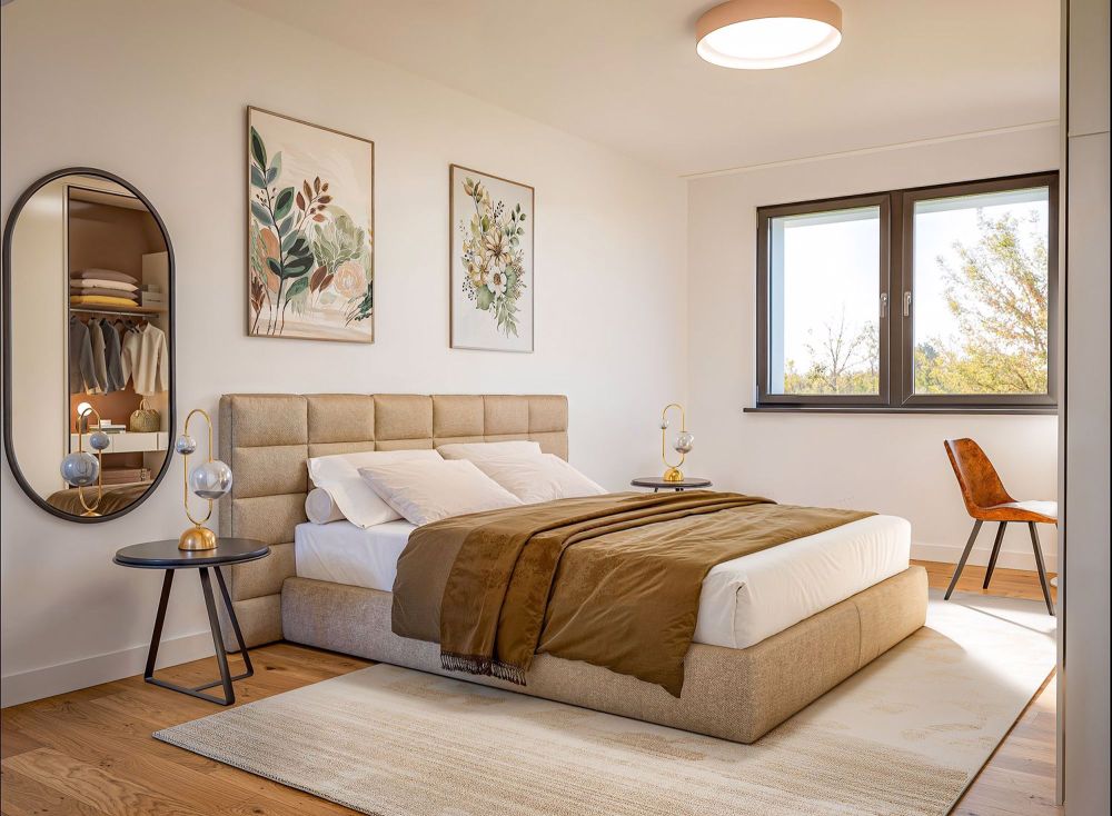 Neubau: 3.5-Zimmer-Attika-Maisonette mit Atelier - The Letten - Schlafzimmer