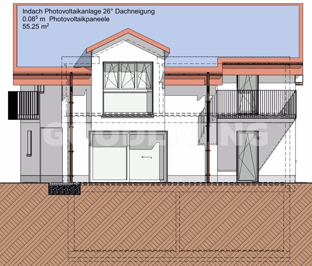 Einmalige Chance an Idyllischer Lage: Bewilligtes Neubauprojekt HAUS A für die ganze Familie - Süd-West Ansicht