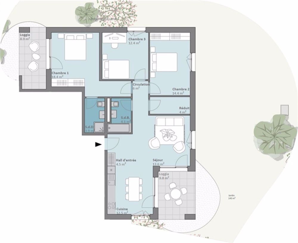 Neue Promotion Prilly Buissonnière - 4,5 ZIMMER GARTENEBENE - Bild 1