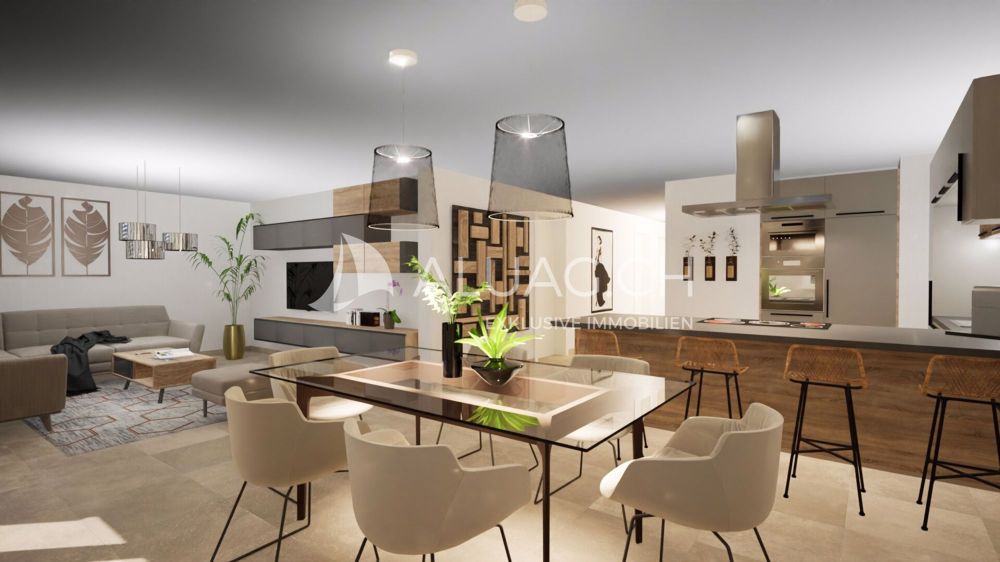 6.5 ZIMMER ERDGESCHOSSWOHNUNG - Dieser grosszügige, zur Küche offene Wohnbereich bietet ein komfortables Wohnambiente