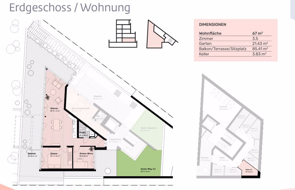 3.5-Zimmer-Neubauwohnung mit Terrasse und Garten - Bild 3