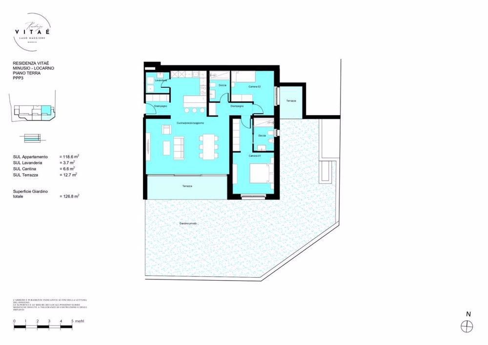 3,5-Zimmer-Wohnung mit Garten NEU Minusio Seeblick - Bild 13