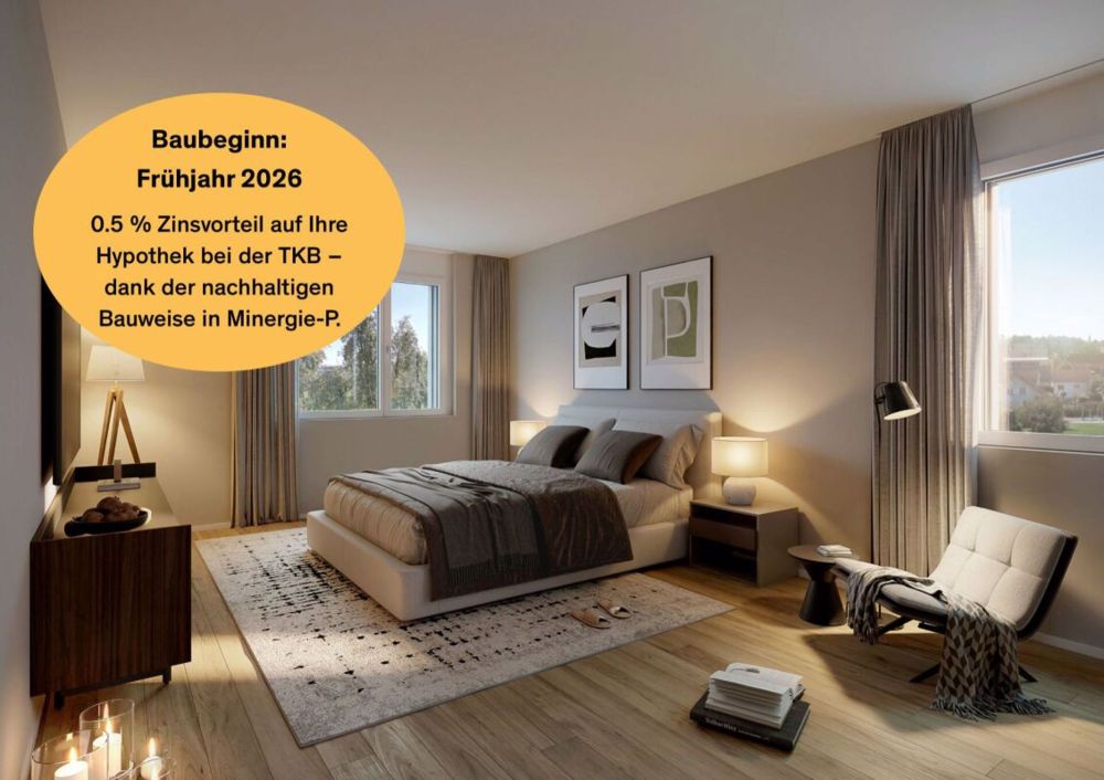 Neubauprojekt «Fliedergarten» - modernes Wohnen mit Stil und Nachhaltigkeit - hochwertige Obergeschosswohnung - Bild 1