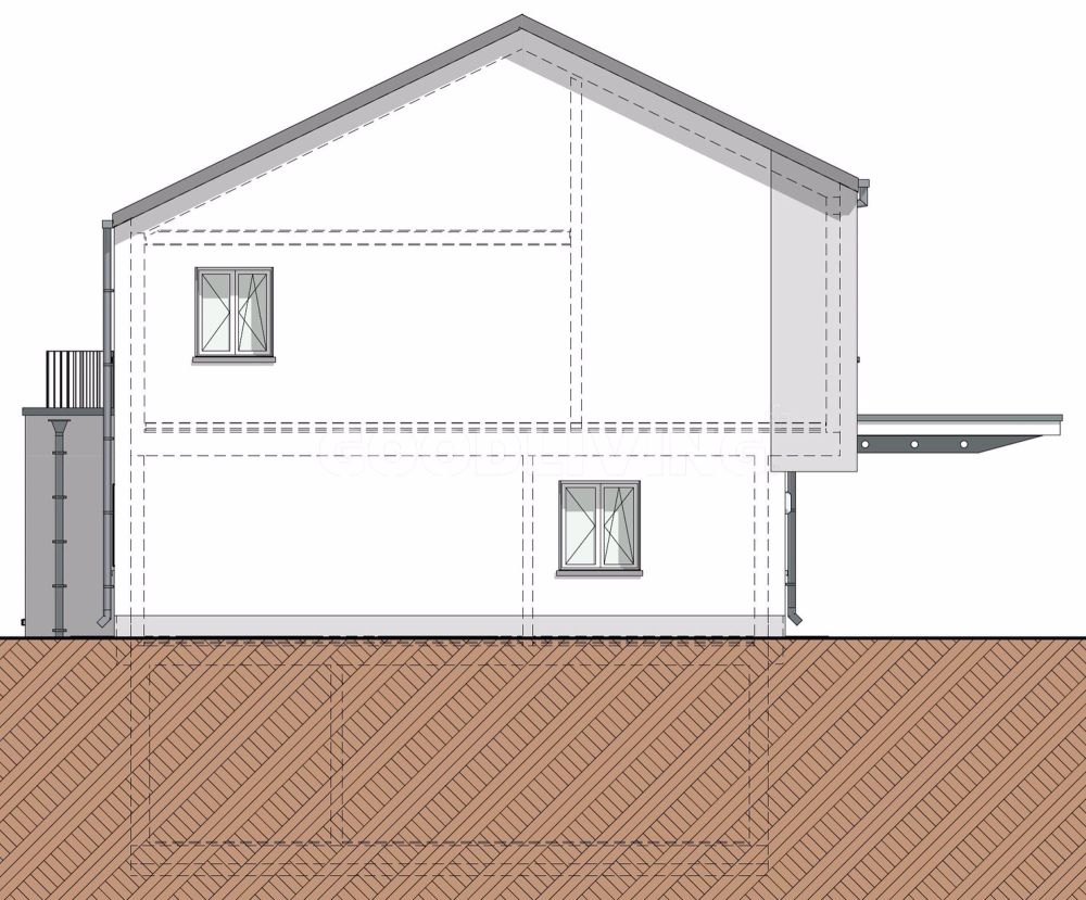Einmalige Chance an Idyllischer Lage: Bewilligtes Neubauprojekt HAUS B für die ganze Familie - Süd-Ost Ansicht
