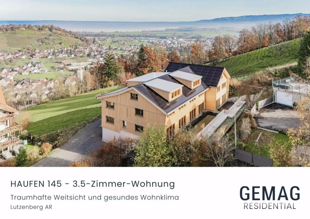 HAUFEN 145 - 3.5-Zimmer Wohnung im Erdgeschoss mit traumhaftem Weitblick - Bild 1