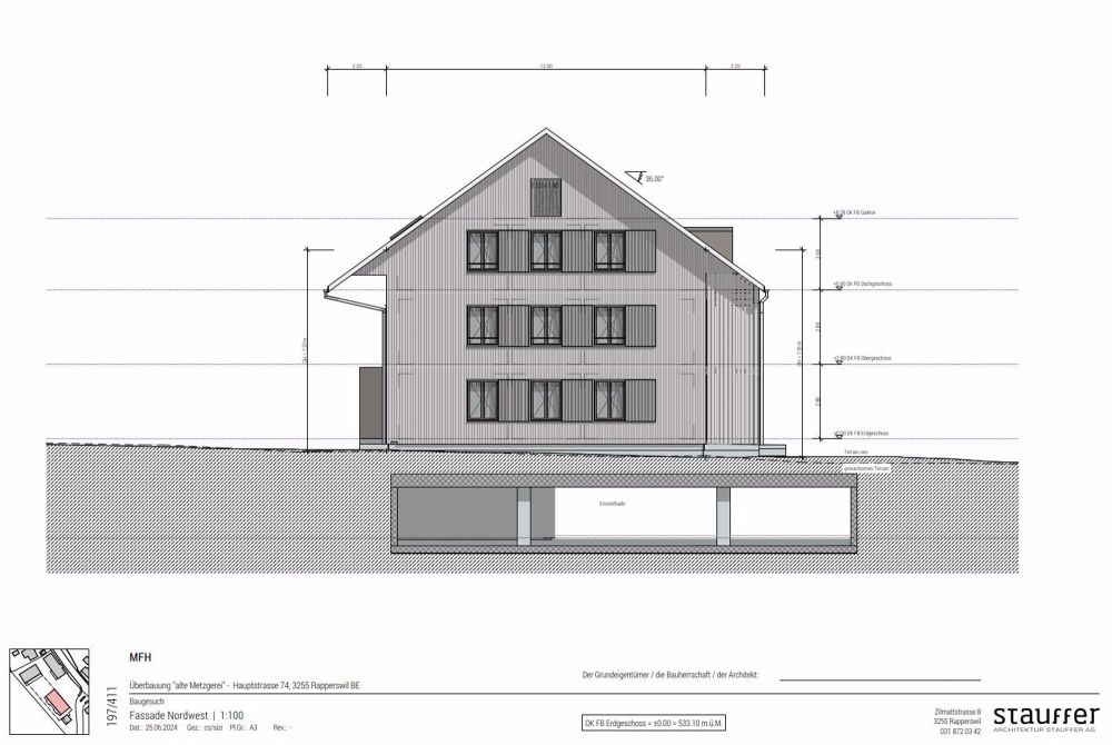 Dachwohnung 5,5-Zimmer mit Galerie - Überbauung "Alte Metzgerei", 3255 Rapperswil - Bild 2