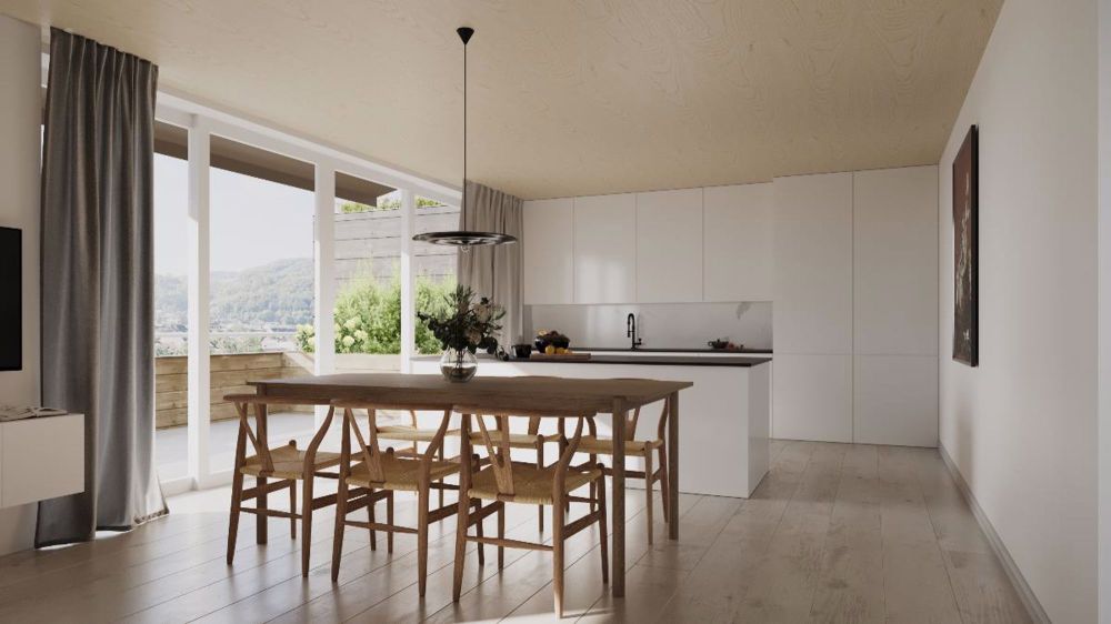 Sonne, Holz & Wasser - Ruhiges Attika-Wohnen am idyllischen Böschmattbächlein - Bild 5