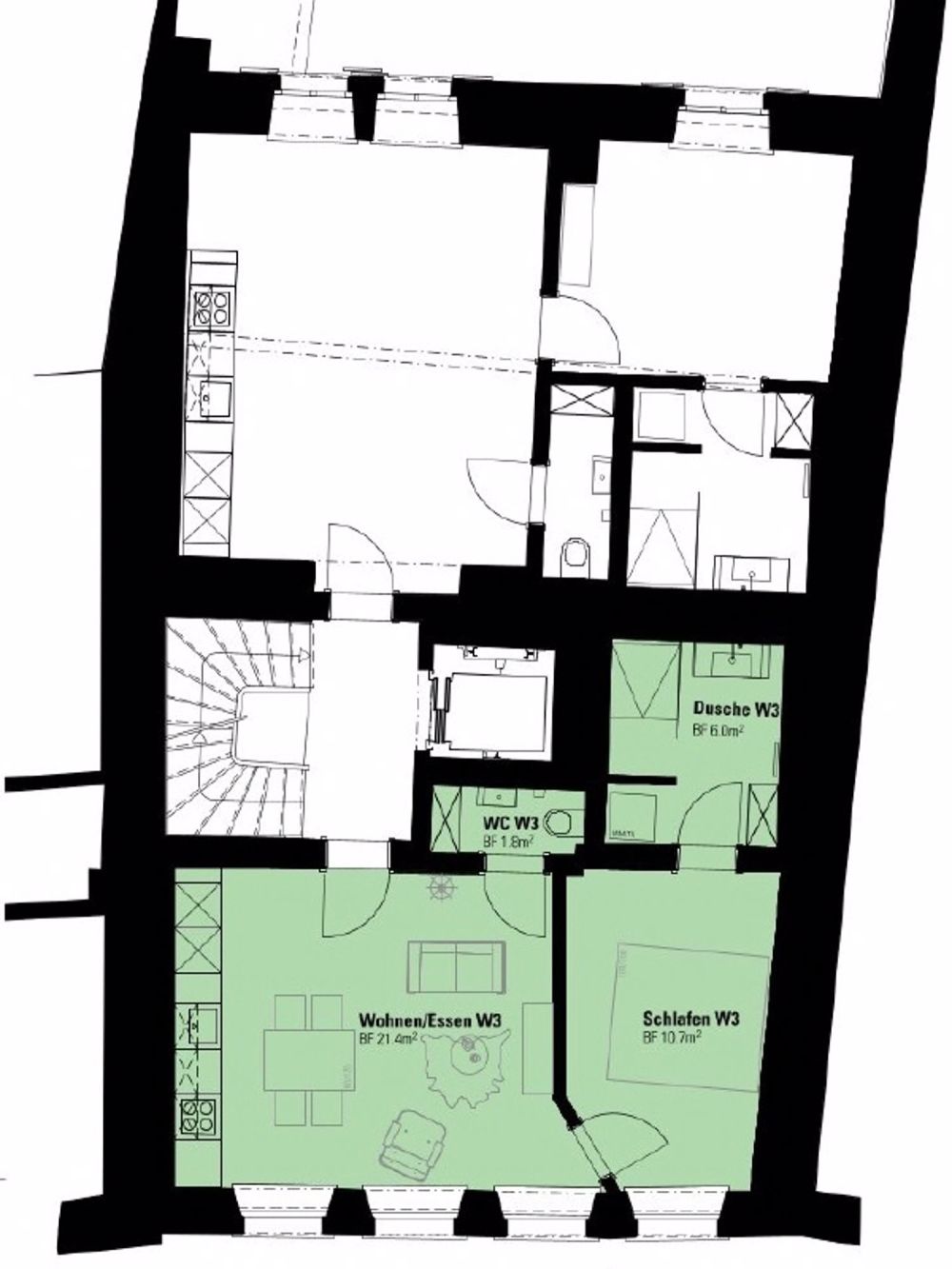 ERSTVERMIETUNG: Willkommen an der Pfistergasse 8 - Grundrissplan