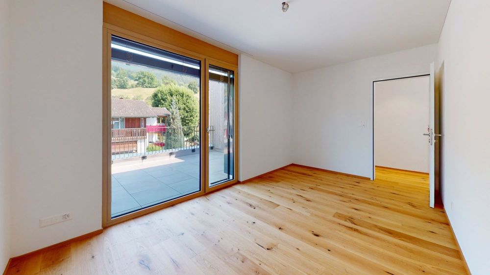 Traumhafte 4.5-Zimmer Attikawohnung mit stilvollem Design - Schlafzimmer mit direktem Zugang zur Terrasse