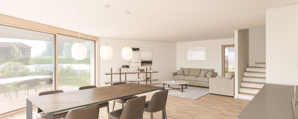 Magnifique villa contemporaine au coeur du village à proximité du lac - Villa C - séjour
