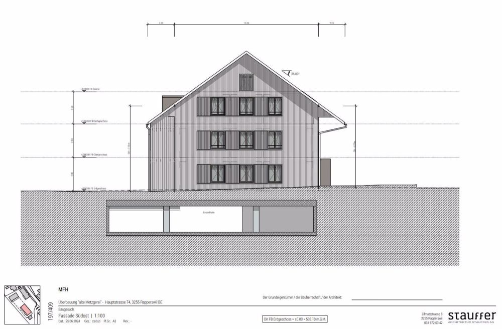 Dachwohnung 5,5-Zimmer mit Galerie - Überbauung "Alte Metzgerei", 3255 Rapperswil - Bild 4