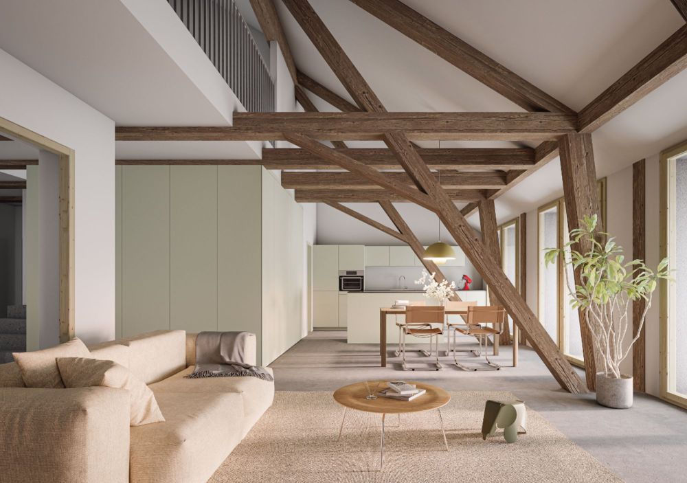 Die Seele des Alten, der Komfort des Neuen: 3½-Zimmer-Duplex-Wohnung - Bild 5