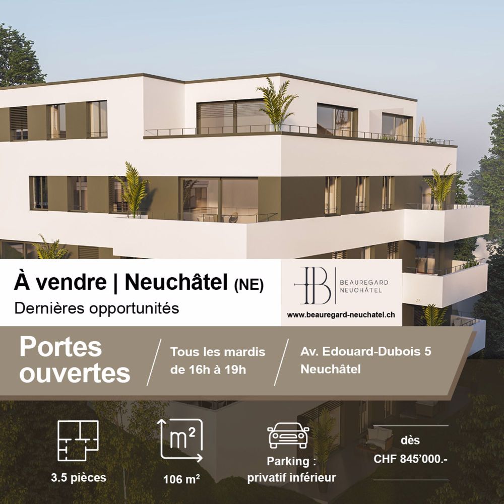 Beauregard : Appartement 3.5 pces avec grand balcon - Bild 2