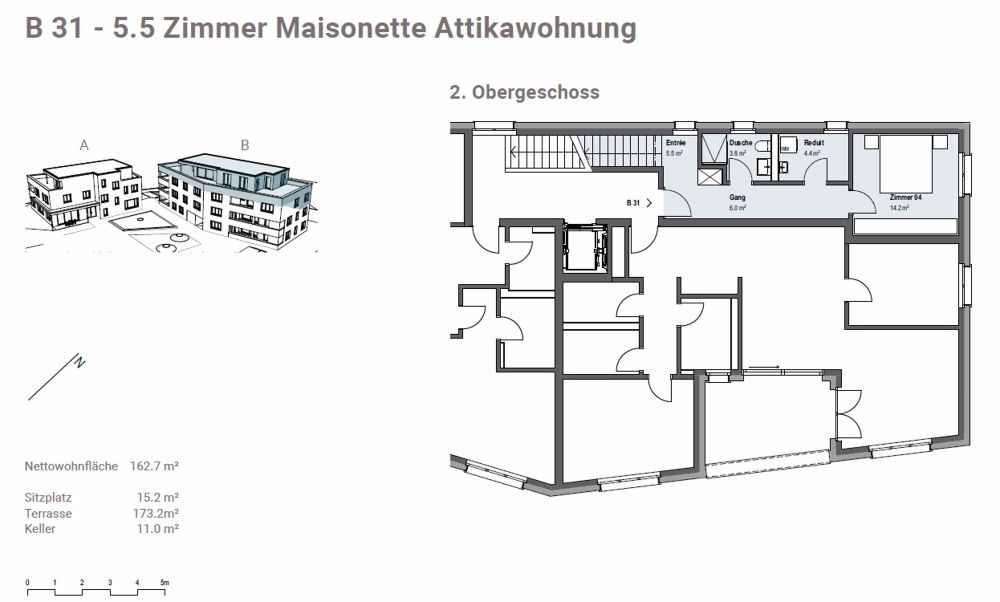 Zentralgelegene Attikawohnung in Zofingen - Bild 5