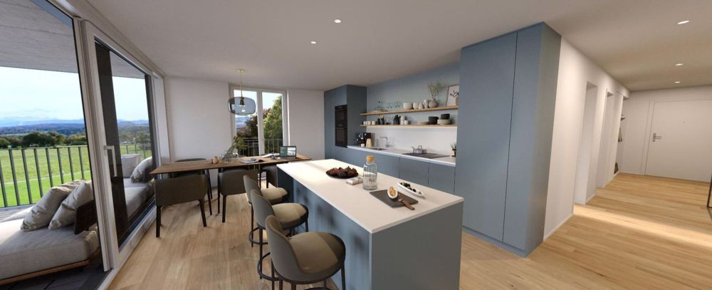 Moderne 3.5-Zimmer-Neubauwohnung am Stadtrand von Uster - Bild 2