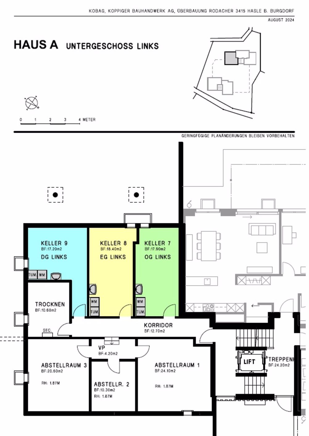 Überbauung Rodacher: 4.5 Zimmer Eigentumswohnung Haus A Dachgeschoss mit Galerie links - Bild 7