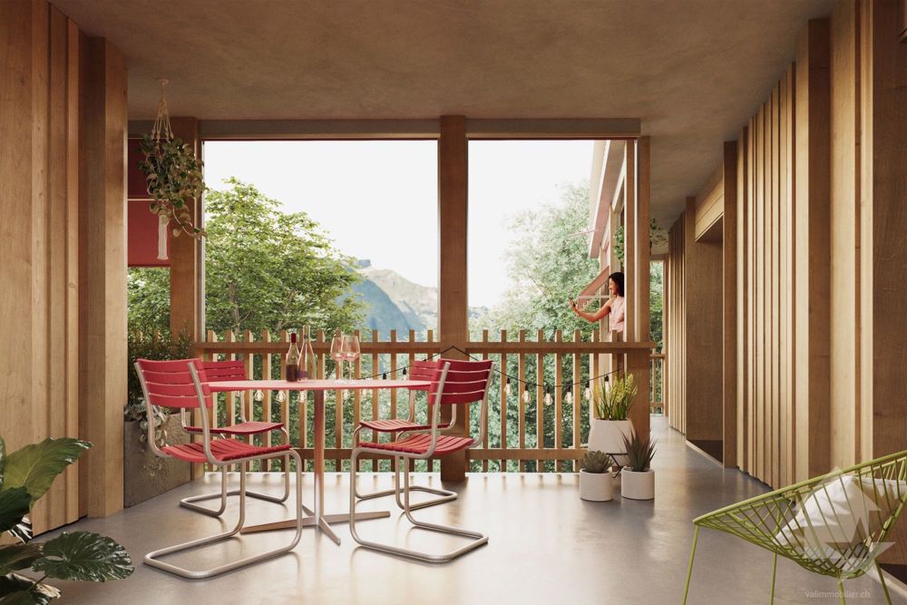 Monthey, La Kaazelle letzte 2.5 Zimmer in einer ökologisch verantwortungsvollen Promotion - Bild 7
