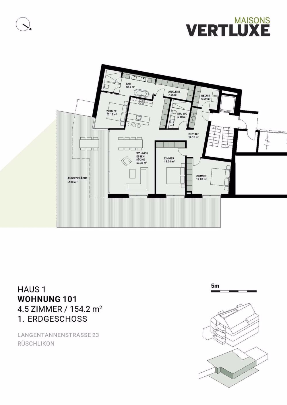 Moderne 4.5-Zimmer-Neubau-Wohnung in Rüschlikon - Bild 12