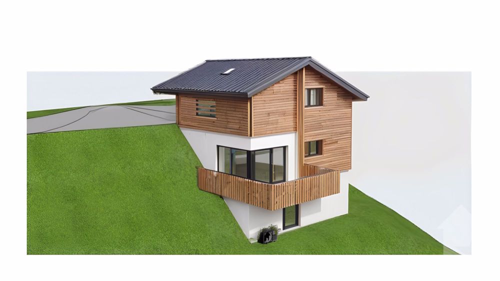 Torgon, chalet neuf 4.5 pièces avec garage ou couvert à voiture - Façade sud-ouest