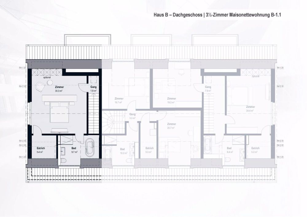 3½-Zimmer Maisonette-Wohnung mit Wintergarten - Bild 5